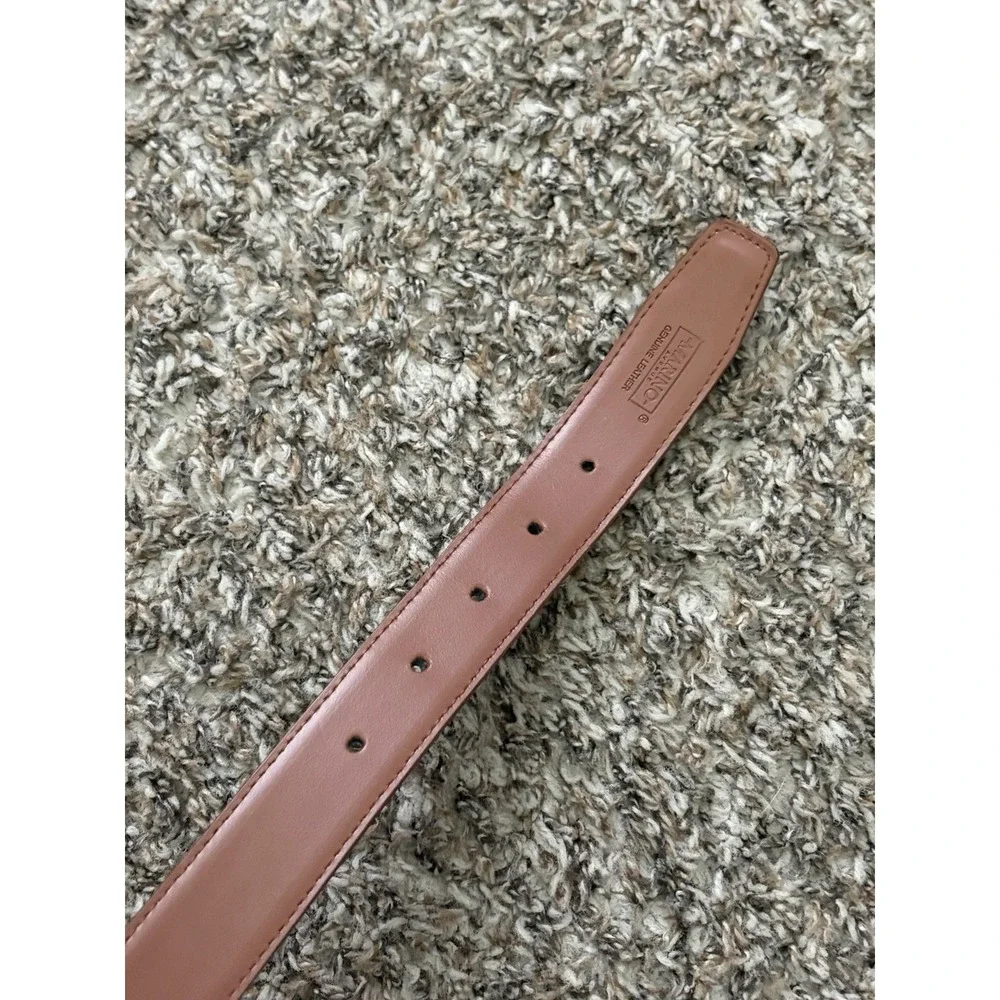 Marino Avenue Italian Leather Belt Dress Belt Men's Sz 34 Light Chocolate Brown